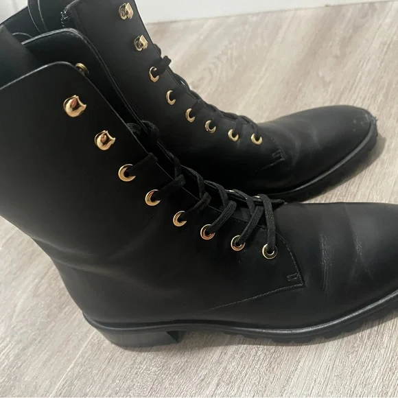 Stuart Weitzman Black lace up boots size 6.5 - Picture 5 of 7